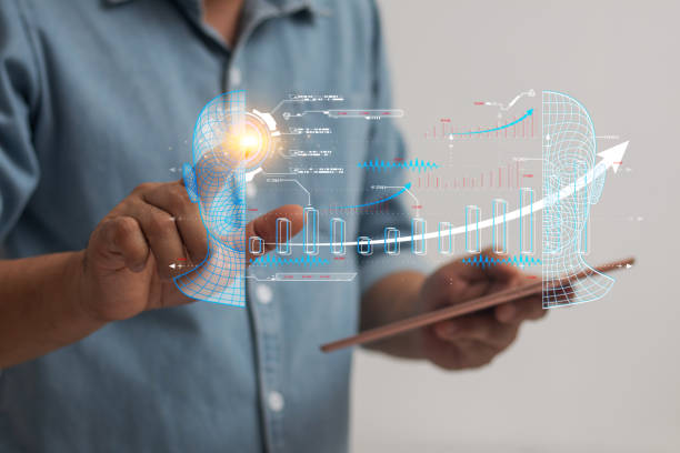 person using AI for financial analysis